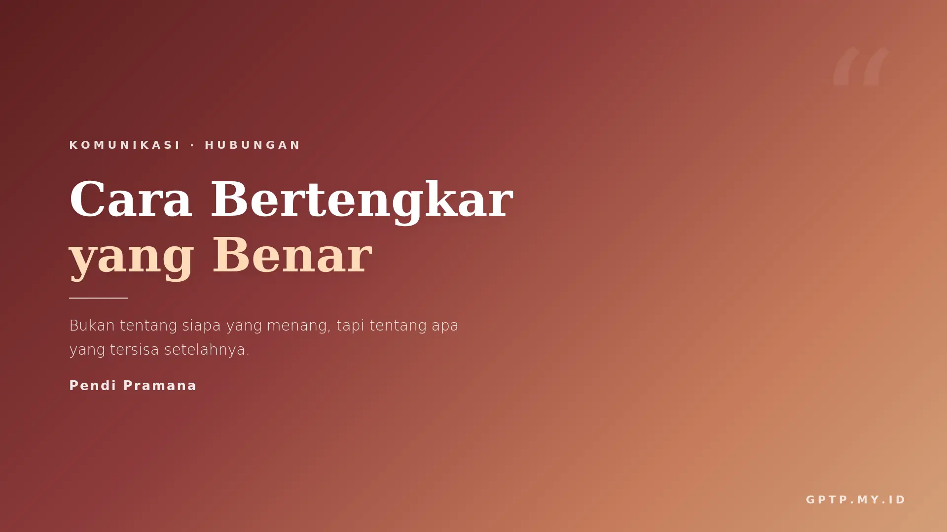 Cara Bertengkar yang Benar